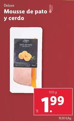 Oferta de Deluxe - Mousse De Pato Y Cerdo por 1,99€ en Lidl