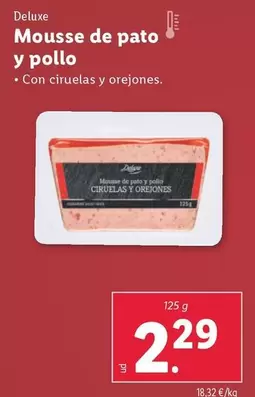 Oferta de Deluxe - Mousse De Pato Y Pollo por 2,29€ en Lidl