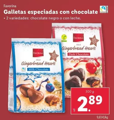 Oferta de Favorina - Galletas Especiadas Con Chocolate por 2,89€ en Lidl