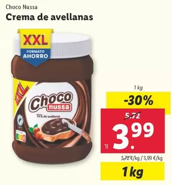 Oferta de Choco Nussa - Crema De Avellanas por 3,99€ en Lidl