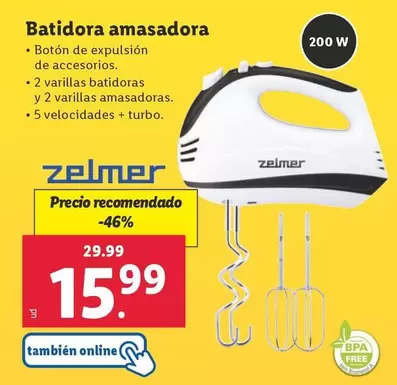 Oferta de Zelmer - Batidora Amasadora por 15,99€ en Lidl