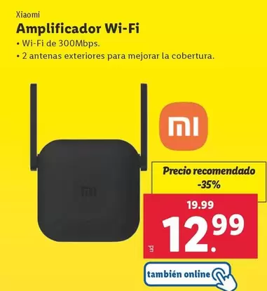 Oferta de Xiaomi - Amplificador Wi-Fi por 12,99€ en Lidl