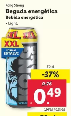 Oferta de Kong Strong - Bebida Energética por 0,49€ en Lidl