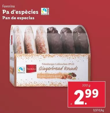 Oferta de Favorina - Pan De Especias  por 2,99€ en Lidl