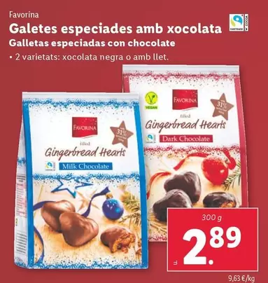 Oferta de Favorina - Galletas Especiadas Con Chocolate  por 2,89€ en Lidl