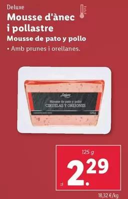 Oferta de Deluxe - Mousse De Pato Y Pollo por 2,29€ en Lidl