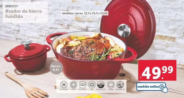 Oferta de Ernesto - Asador De Hierro Fundido por 49,99€ en Lidl