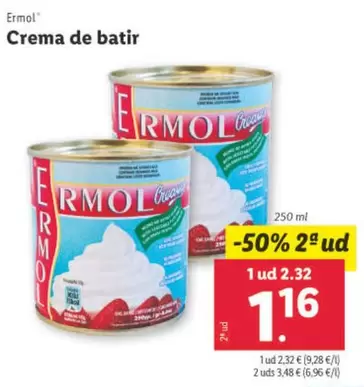 Oferta de Ermol - Crema De Batir por 2,32€ en Lidl