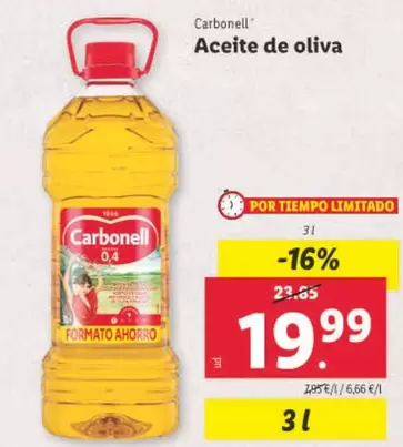 Oferta de Carbonell - Aceite De Oliva por 19,99€ en Lidl