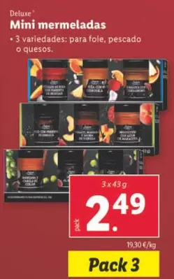 Oferta de Deluxe - Mini Mermeladas por 2,49€ en Lidl