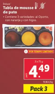 Oferta de Deluxe - Tabla De Mousse De Pato  por 4,49€ en Lidl