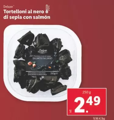 Oferta de Deluxe - Tortelloni Al Nero Di Sepia Con Salmón por 2,49€ en Lidl