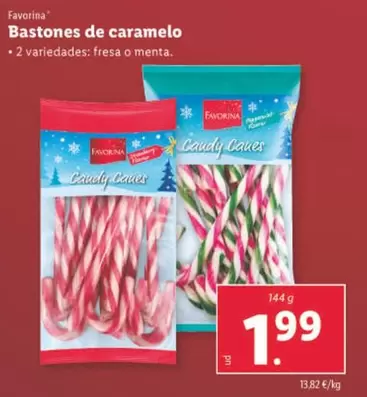 Oferta de Favorina - Bastones De Caramelo por 1,99€ en Lidl