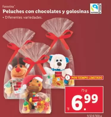 Oferta de Favorina - Peluches Con Chocolates Y Golosinas por 6,99€ en Lidl