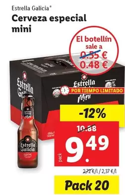 Oferta de Estrella Galicia - Cerveza Especial Mini por 9,49€ en Lidl