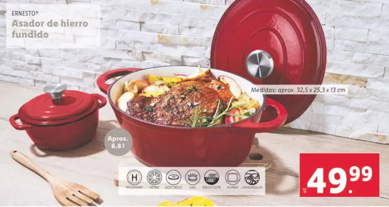 Oferta de Ernesto - Asador De Hierro Fundido por 49,99€ en Lidl