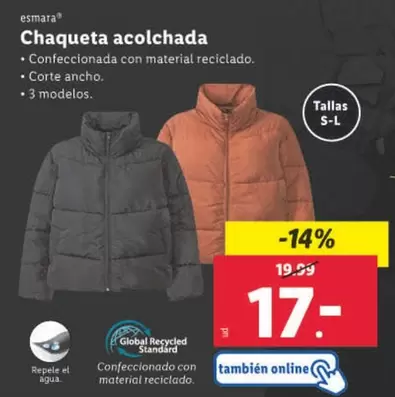 Oferta de Esmara - Chaqueta Acolchada por 17€ en Lidl