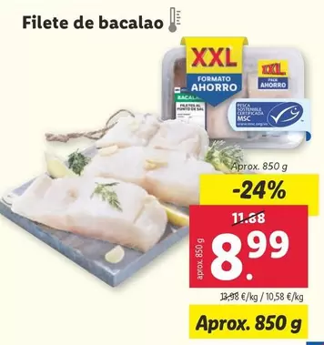 Oferta de Filete De Bacalao por 8,99€ en Lidl