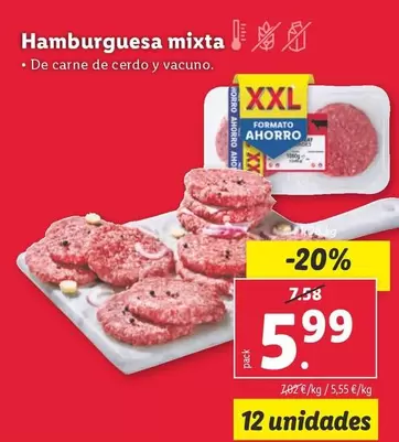 Oferta de Hamburguesa Mixta  por 5,99€ en Lidl