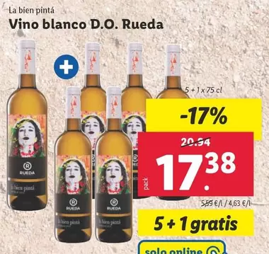 Oferta de La Bien Pintá - Vino Blanco D.O. Rueda por 17,38€ en Lidl