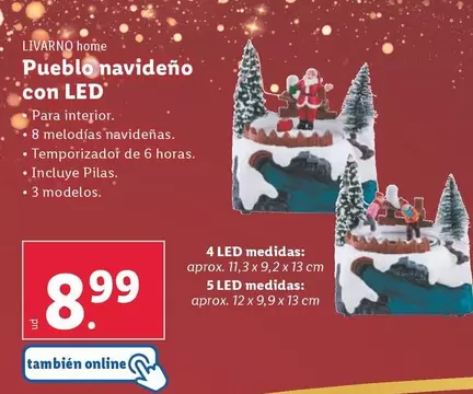 Oferta de Livarno Home - Pueblo Navideño Con Led por 8,99€ en Lidl