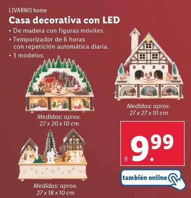 Oferta de Livarno Home - Casa Decorativa Con Led por 9,99€ en Lidl