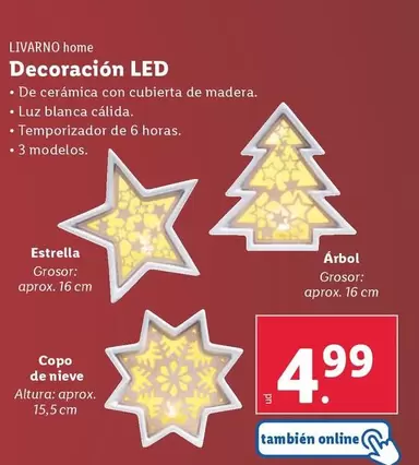 Oferta de Livarno Home - Decoracion Led por 4,99€ en Lidl