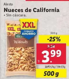 Oferta de Alesto - Nueces De California por 3,99€ en Lidl