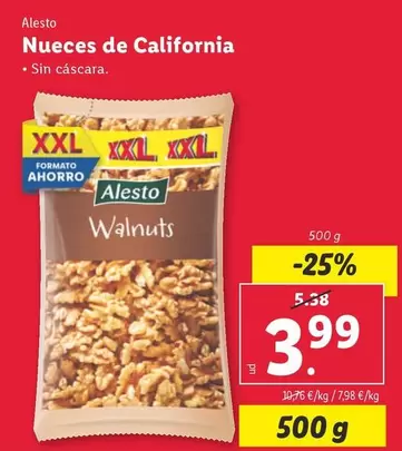 Oferta de Alesto - Nueces De California por 3,99€ en Lidl