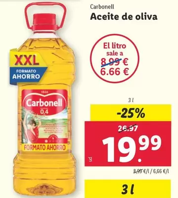 Oferta de Carbonell - Aceite De Oliva por 19,99€ en Lidl