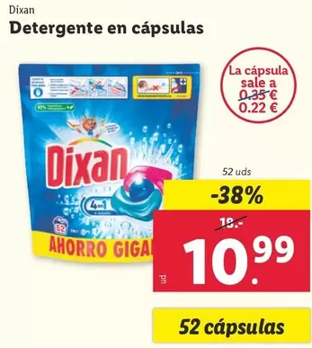 Oferta de Dixan - Detergente En Cápsulas por 10,99€ en Lidl