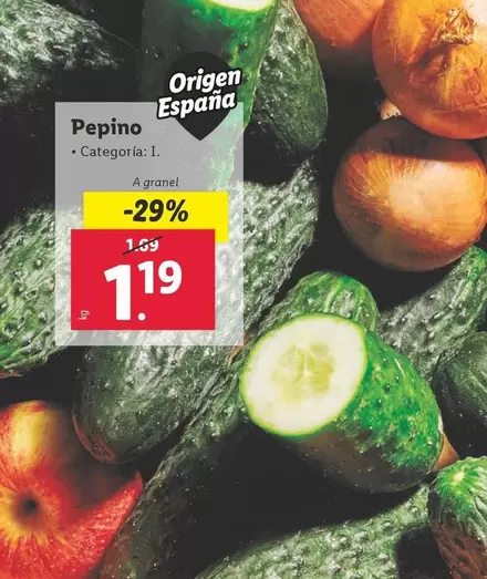 Oferta de Pepino  por 1,19€ en Lidl