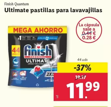 Oferta de Finish Quantum - Ultimate Pastillas Para Lavavajillas por 11,99€ en Lidl