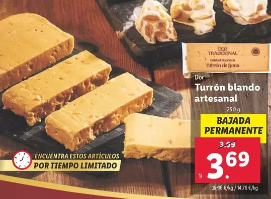 Oferta de Dor - Turrón Blando Artesanal por 3,69€ en Lidl