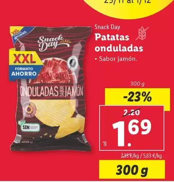 Oferta de Snack Day - Patatas Onduladas por 1,69€ en Lidl