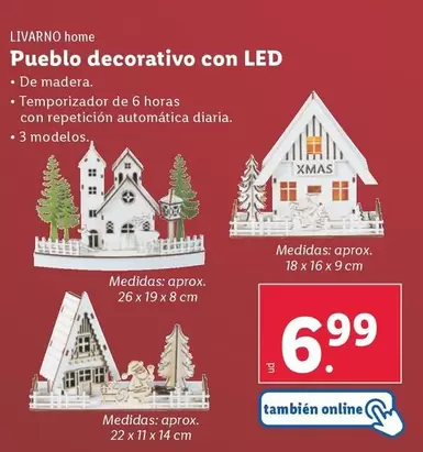 Oferta de Livarno Home - Pueblo Decorativo Con Led por 6,99€ en Lidl