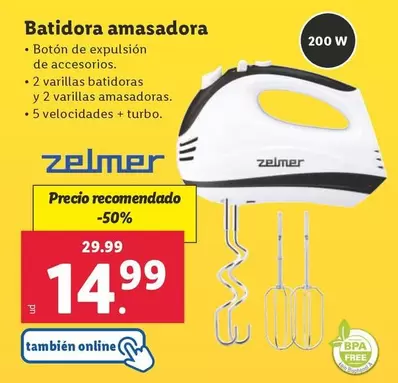 Oferta de Zelmer - Batidora Amasadora por 14,99€ en Lidl