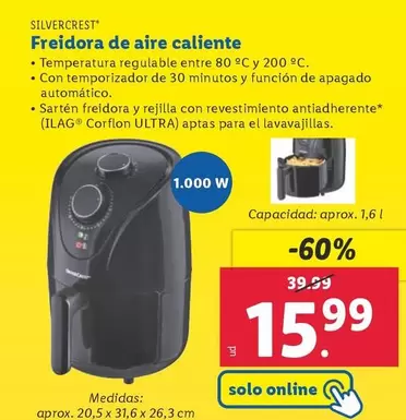 Oferta de SilverCrest - Freidora De Aire Caliente por 15,99€ en Lidl