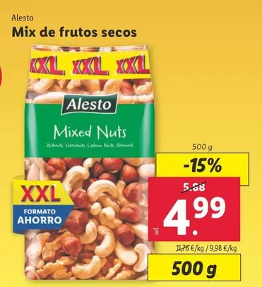 Oferta de Alesto - Mix De Frutos Secos por 4,99€ en Lidl