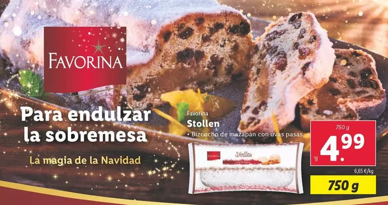 Oferta de Favorina - Stollen por 4,99€ en Lidl