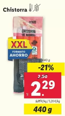 Oferta de Chistorra por 2,29€ en Lidl