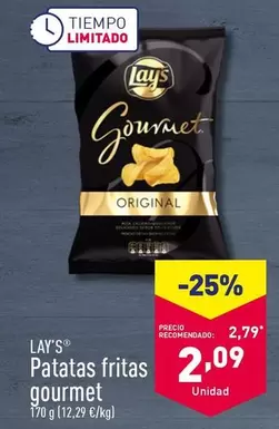 Oferta de Lay's - Patatas Fritas Gourmet por 2,09€ en ALDI