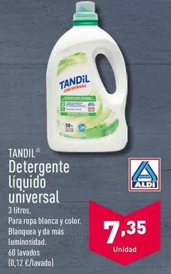 Oferta de Tandil - Detergente Liquido Universal por 7,35€ en ALDI