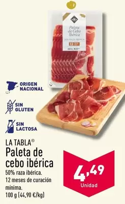 Oferta de Origen - Paleta De Cebo Iberica por 4,49€ en ALDI