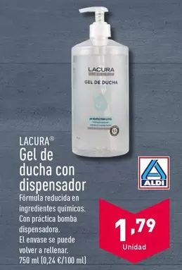 Oferta de Lacura - Gel De Ducha Con Dispensador por 1,79€ en ALDI