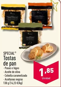 Oferta de Special - Tostas De Pan por 1,85€ en ALDI