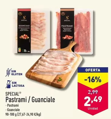 Oferta de Special - Pastrami / Guanciale por 2,49€ en ALDI