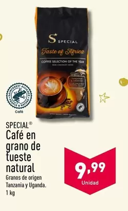 Oferta de Special - Cafe En Grano De Tueste Natural por 9,99€ en ALDI