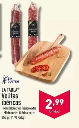 Oferta de La Tabla - Velitas Ibericas por 2,99€ en ALDI