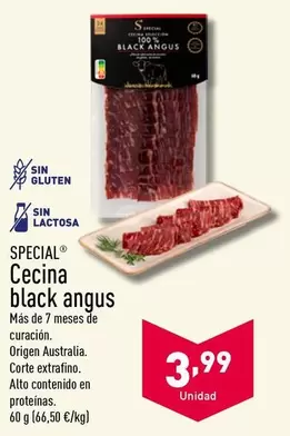 Oferta de Origen - Cecina Black Angus por 3,99€ en ALDI